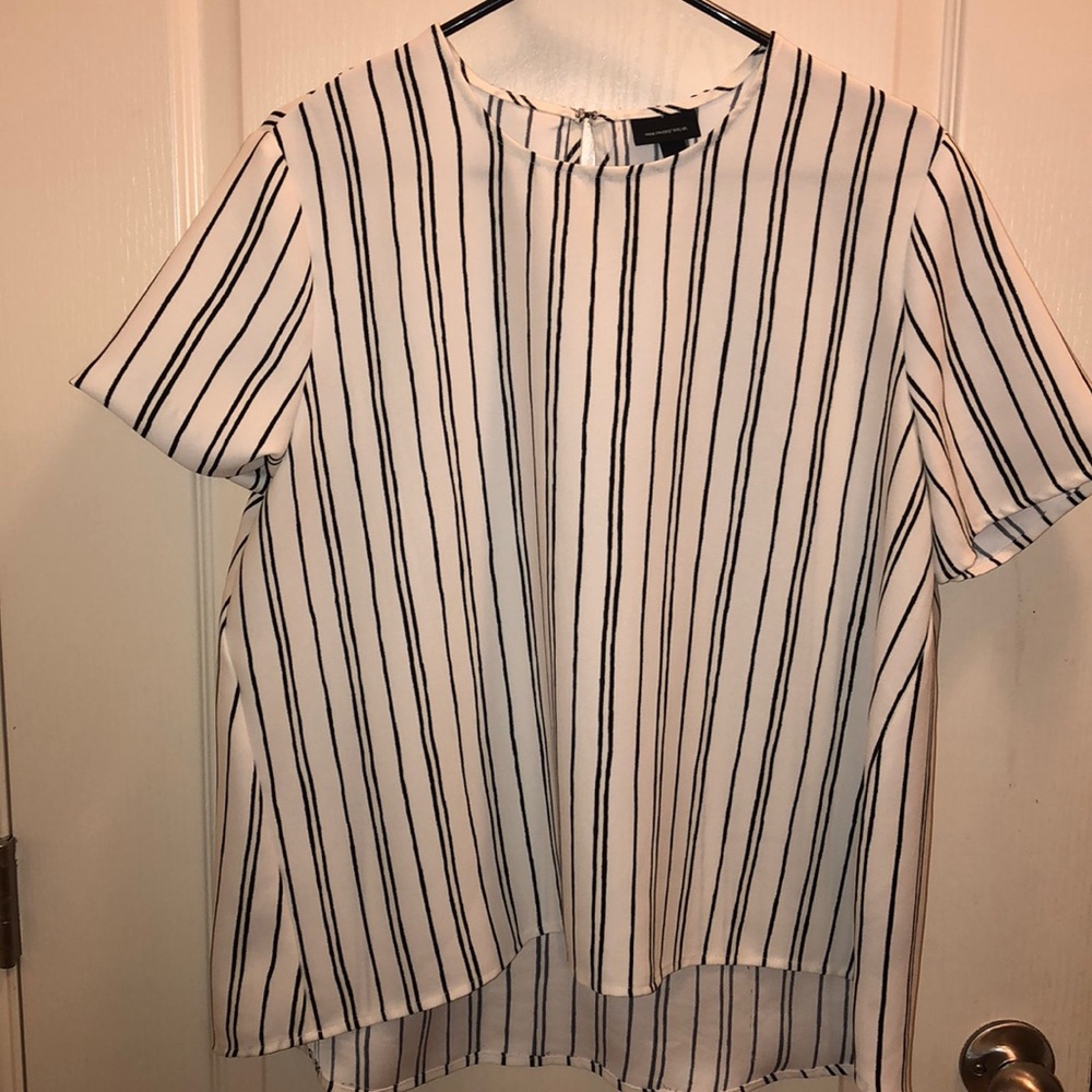 White with black stripes blouse